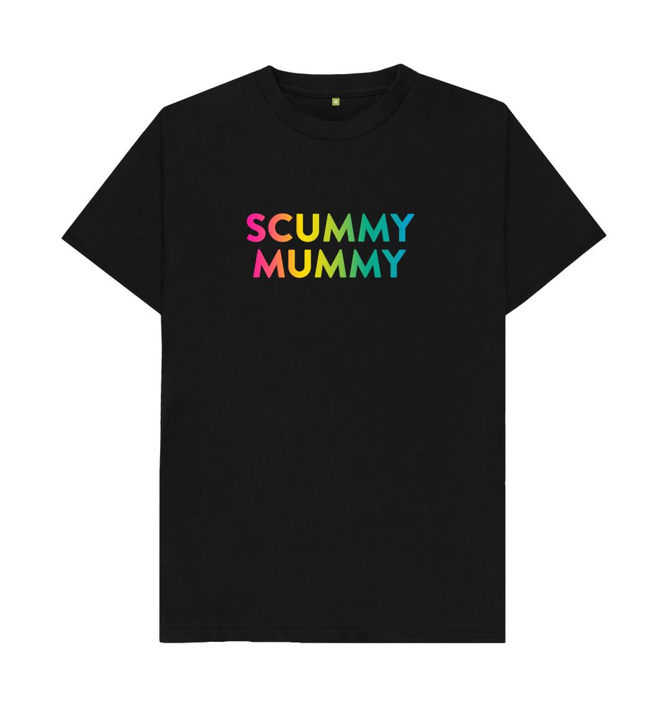 Black Scummy Mummy Rainbow T-shirt