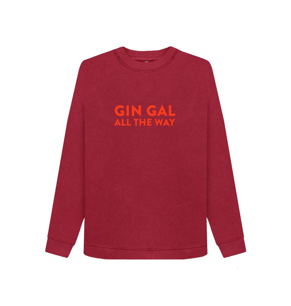 Cherry GIN GAL ALL THE WAY Red Women's Sweatshirt