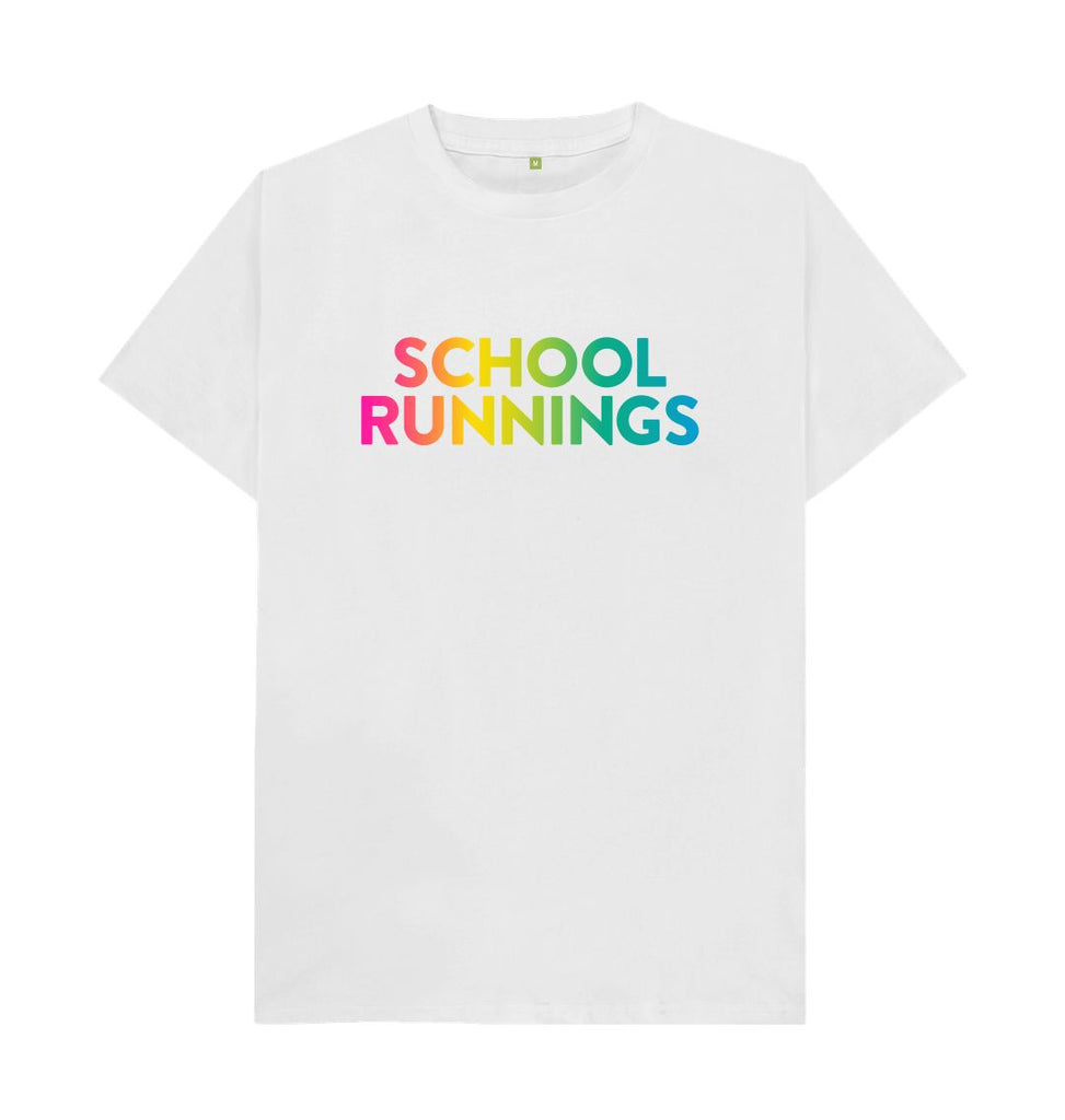 White SCHOOL RUNNINGS T-shirt