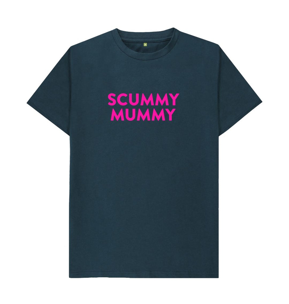 Denim Blue Pink SCUMMY MUMMY T-shirt