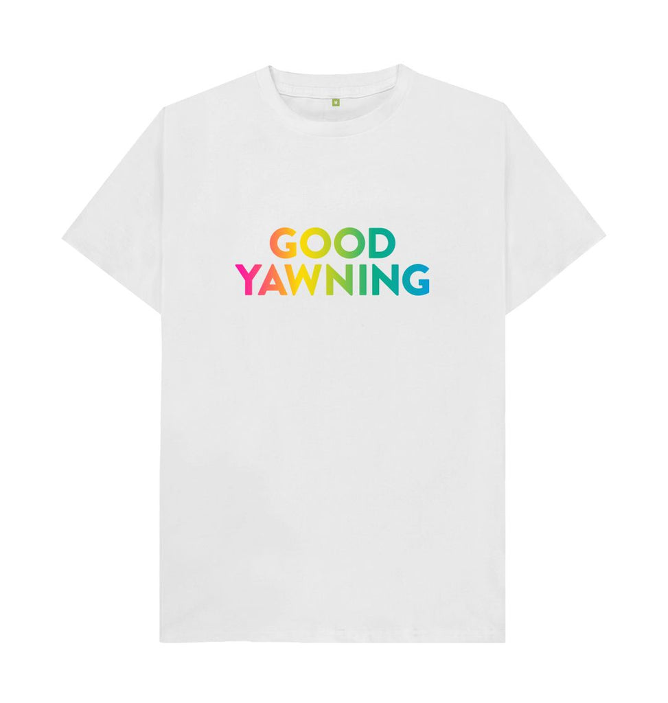 White GOOD YAWNING T-shirt
