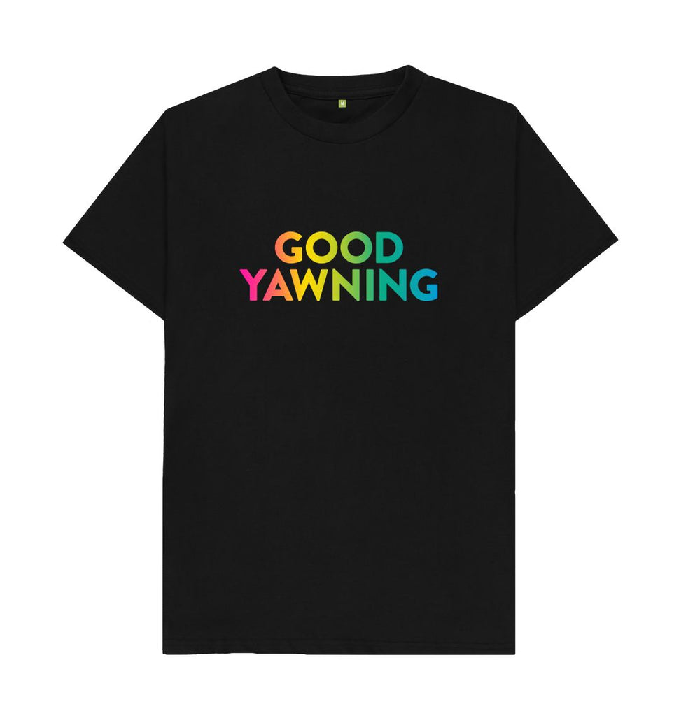 Black GOOD YAWNING T-shirt