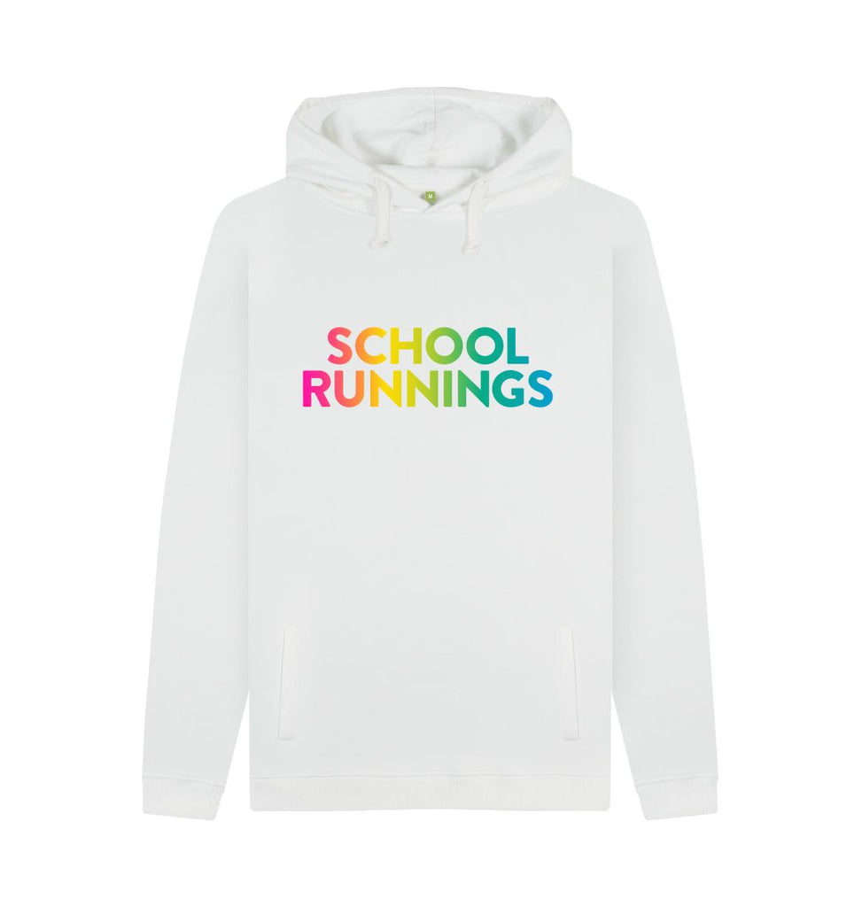 White SCHOOL RUNNINGS Hoodie